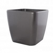 Купить Кашпо Lechuza Quadro charcoal metallic 43x43x40 см по низкой цене