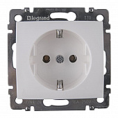 Купить Розетка Legrand Валена в рамку с/у, 1 гнездо, с/з, 16 А, 230 В, IP20, белая по низкой цене