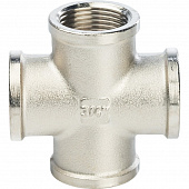 Купить Крестовина Stout SFT-0031-000034 3/4 дюйма никелированная с внутренней резьбой по низкой цене