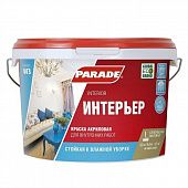 Купить Краска Parade Classic W3 Интерьер для стен и потолков белая акриловая 2,5 л по низкой цене