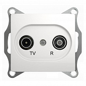 Купить Розетка TV-R Schneider Electric Глосса оконечная без рамки белая по низкой цене