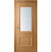 Купить Дверное полотно Belwooddoors Франческо Шпон Дуб со стеклом мателюкс 900х2000 мм по низкой цене