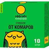 Купить Спирали ДЛИТЕЛЬНО Комарофф оффлайн 10 шт по низкой цене
