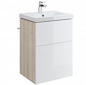 Купить Тумба Cersanit Smart 50 B-SU-SMA-CO50/Wh под раковину Ясень/белый по низкой цене