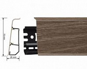 Деревянный, металлический, пластиковый напольный плинтус.