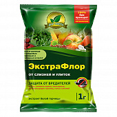 Купить Биопрепарат от слизней и улиток ЭкстраФлор Доктор Грин 1 г по низкой цене