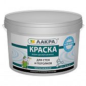 Купить Краска Лакра акриловая для стен и потолков белоснежная 3 кг по низкой цене