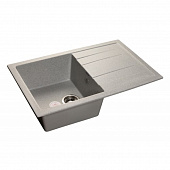 Купить Мойка GranFest Quadro GF-Q780L кухонная композитная серая 764х495 мм по низкой цене