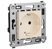 Купить Розетка DKC 4405003 Avanti 2P+E одноместная с заземлением и защитными шторками Ванильная дымка по низкой цене