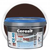 Купить Затирка Ceresit CE 40 Aquastatic Темный шоколад цементная для швов 2 кг по низкой цене