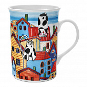 Купить Кружка Walmer Коты на крышах цветной 0,32 л по низкой цене