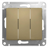 Купить Выключатель Schneider Electric Glossa GSL000431 трехклавишный титан по низкой цене