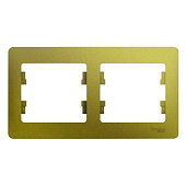 Купить Рамка Schneider Electric Glossa GSL001002 фисташковая двухместная по низкой цене