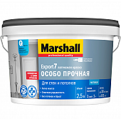 Купить Краска Marshall Export-7 база BW для стен и потолков матовая 2,5 л по низкой цене