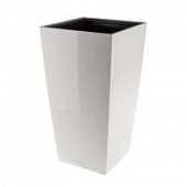 Купить Кашпо Lechuza Cubico Complete white high gloss 40x40x75 см по низкой цене