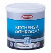 Купить Краска PLASCON KITCHENS&BATHROOMS интерьерная, матовая, White (белая), 2,5 л по низкой цене