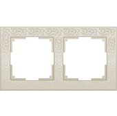 Купить Рамка Werkel Flock WL05-Frame-02-ivory Слоновая кость двухместная по низкой цене