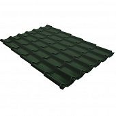 Купить Металлочерепица Grand Line Classic Velur20 RAL 6020 резка 0,5 мм по низкой цене