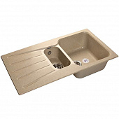Купить Мойка GranFest Standart GF-S940KL кухонная, композитная, песочная, двухсекционная 930х492 мм по низкой цене