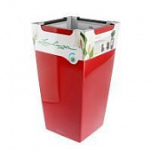 Купить Кашпо Lechuza Cubico Complete scarlet red high gloss 40x40x75 см по низкой цене