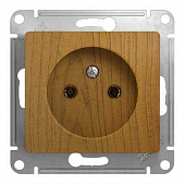 Купить Розетка Schneider Electric Глосса без заземления без рамки дуб по низкой цене