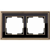 Купить Рамка Werkel Palacio WL17-Frame-02 золото/черный двухместная по низкой цене