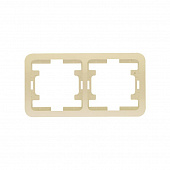 Купить Рамка Makel Мимоза 2-постовая, горизонтальная, IP20, кремовая по низкой цене