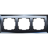 Купить Рамка Werkel Diamant WL08-Frame-03 черная трехместная по низкой цене