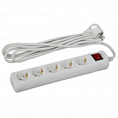 Купить Удлинитель ЭРА 5 гнезд с заземлением с выключателем 5 м по низкой цене