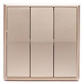 Купить Выключатель Gritt Elegance B180211G дистанционный трехклавишный золотой металлик по низкой цене