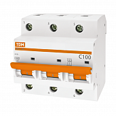 Купить Автоматический выключатель TDM electric ВА 47-100 10 кА С 100А 3П по низкой цене