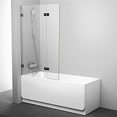 Купить Шторка Ravak Brilliant BVS2-100 L для ванны 2 створки, стекло Transparent хром 1500х1000 мм по низкой цене