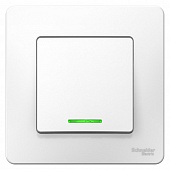 Купить Выключатель Schneider Electric Blanca BLNVS010111 одноклавишный с индикатором белый по низкой цене