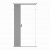 Купить Дверное полотно Olovi М3х21, ответная часть, глухое, серое, крашеное, 335х40х2040 мм по низкой цене