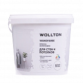 Купить Краска интерьерная акриловая Wollton Wandfarbe белая 1 л по низкой цене