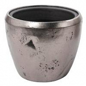 Купить Кашпо Nobilis Marco Pa-darksilver Round с техническим горшком, 35 см по низкой цене