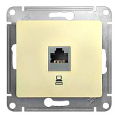 Купить Розетка компьютерная Schneider Electric Глосса без рамки бежевая по низкой цене