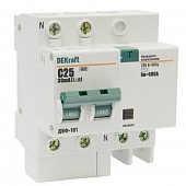 Купить Автоматический выключатель DEKraft ДИФ-101 2п C 25А 30мА тип AC 4.5кА дифференциального тока по низкой цене