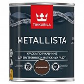 Купить Краска Tikkurila Metallista по ржавчине, глянцевая, коричневая 0,9 л по низкой цене
