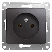 Купить Розетка Schneider Electric Glossa GSL001341 одноместная без заземления графит по низкой цене