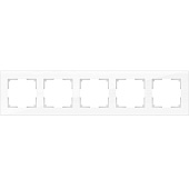 Купить Рамка Werkel Favorit WL01-Frame-05 белая пятиместная по низкой цене