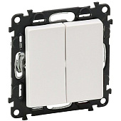 Купить Переключатель Legrand Valena Life 752408 двухклавишный белый по низкой цене