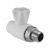 Купить Кран Valfex, для радиаторов 25x3/4" НР,  полипропилен, прямой по низкой цене