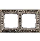 Купить Рамка Werkel Antik WL07-Frame-02 бронза двухместная по низкой цене