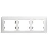 Купить Рамка Schneider Electric Glossa GSL000103 белая трехместная по низкой цене