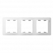 Купить Рамка Schneider Electric Глосса 3 поста горизонтальная белая по низкой цене