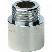 Купить Удлинитель Stout SFT-0002-001220 1/2 дюйма 20 мм хромированный с внутренней и наружной резьбой по низкой цене