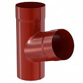 Купить Тройник трубы Aquasystem D125/90 мм RAL RR 29 красный по низкой цене
