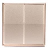 Купить Выключатель Gritt Elegance B180101G дистанционный двухклавишный золотой металлик по низкой цене