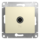 Купить Розетка Schneider Electric Glossa GSL000291 TV оконечный одноместный бежевый по низкой цене